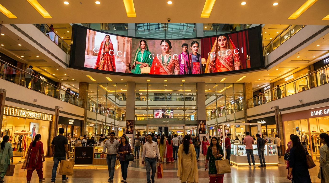 LED video wall in retail mall India